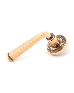 Polished Bronze Avon Round Lever on Rose Set (Beehive) - Unsprung