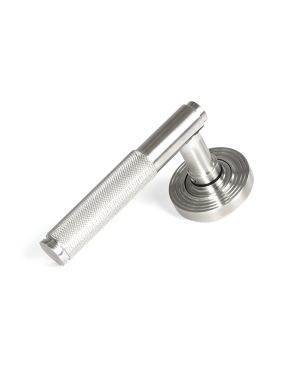 Satin Marine SS (316) Brompton Lever on Rose Set (Beehive) - Unsprung