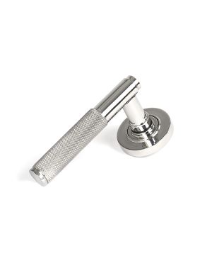 Polished Marine SS (316) Brompton Lever on Rose Set (Plain) - Unsprung