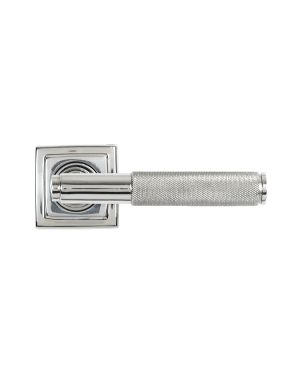 Polished Marine SS (316) Brompton Lever on Rose Set (Square) - Unsprung