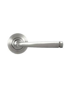 Satin Marine SS (316) Avon Round Lever on Rose Set (Plain) - Unsprung