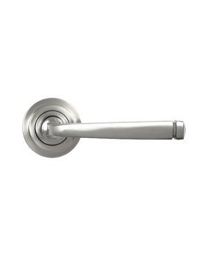 Satin Marine SS (316) Avon Round Lever on Rose Set (Art Deco) - Unsprung