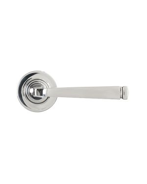 Polished Marine SS (316) Avon Round Lever on Rose Set (Plain) - Unsprung
