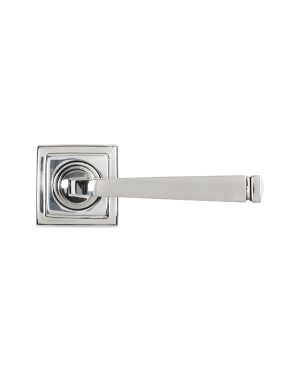 Polished Marine SS (316) Avon Round Lever on Rose Set (Square) - Unsprung