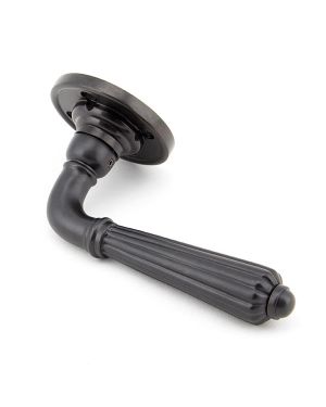 Aged Bronze Hinton Lever on Rose Set - Unsprung