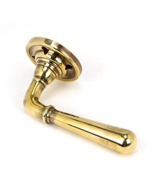 Aged Brass Newbury Lever on Rose Set - Unsprung