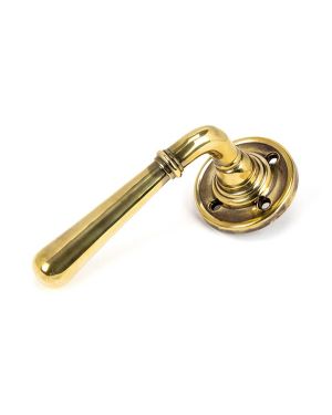 Aged Brass Newbury Lever on Rose Set - Unsprung