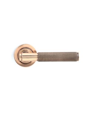 Polished Bronze Brompton Lever on Rose Set (Plain) - Unsprung