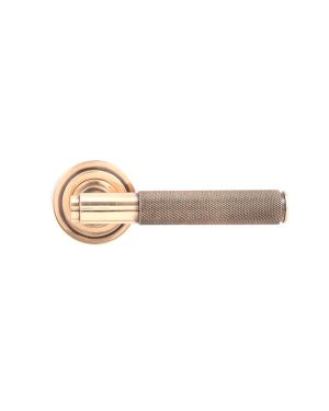 Polished Bronze Brompton Lever on Rose Set (Art Deco) - Unsprung