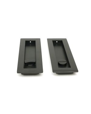 Aged Bronze 175mm Plain Rectangular Pull - Privacy Set