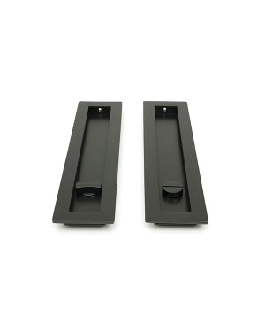 Aged Bronze 250mm Plain Rectangular Pull - Privacy Set