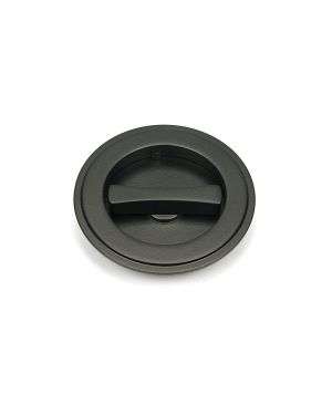 Aged Bronze 75mm Art Deco Round Pull - Privacy Set