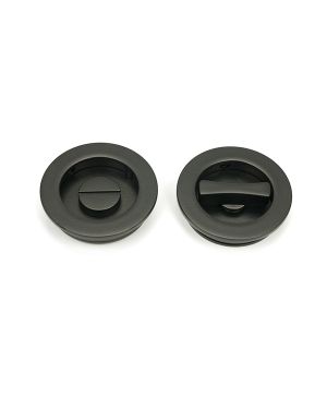 Aged Bronze 60mm Plain Round Pull - Privacy Set