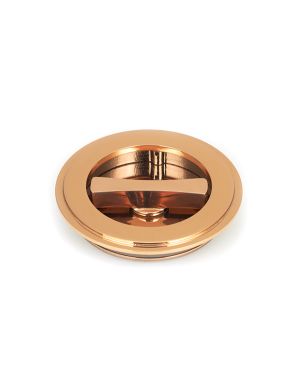 Polished Bronze 75mm Art Deco Round Pull - Privacy Set