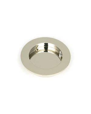 Polished Nickel 75mm Plain Round Pull