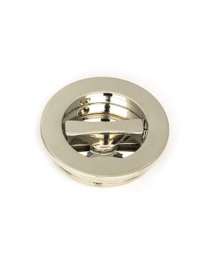 Polished Nickel 60mm Plain Round Pull - Privacy Set