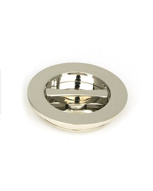 Polished Nickel 75mm Plain Round Pull - Privacy Set