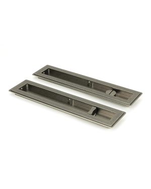 Pewter 250mm Art Deco Rectangular Pull - Privacy Set