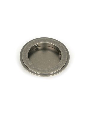 Pewter 75mm Art Deco Round Pull