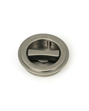 Pewter 60mm Art Deco Round Pull - Privacy Set
