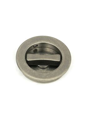 Pewter 60mm Plain Round Pull - Privacy Set