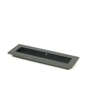 Matt Black 175mm Plain Rectangular Pull