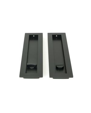 Matt Black 250mm Plain Rectangular Pull - Privacy Set