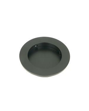 Matt Black 75mm Plain Round Pull