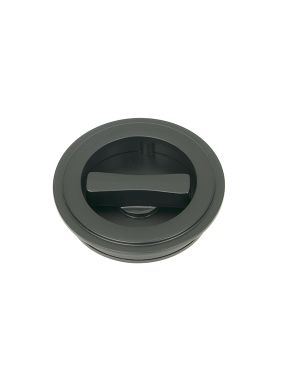 Matt Black 60mm Art Deco Round Pull - Privacy Set