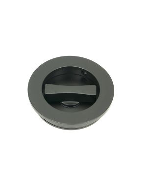 Matt Black 60mm Plain Round Pull - Privacy Set