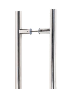 Polished Marine SS (316) 0.9m T Bar Handle B2B Fix 32mm Ø