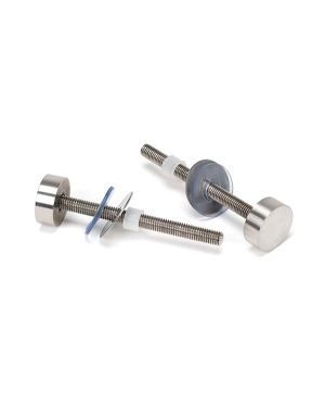 Satin SS (304) 100mm Bolt Fixings for T Bar (2)
