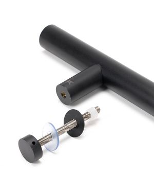 Matt Black SS (304) 100mm Bolt Fixings for T Bar (2)