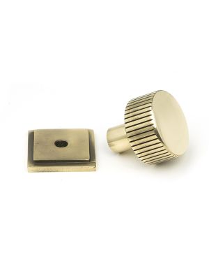 Aged Brass Judd Cabinet Knob - 25mm (Square)