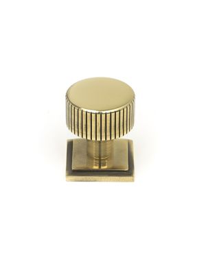 Aged Brass Judd Cabinet Knob - 25mm (Square)
