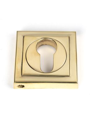 Polished Brass Round Euro Escutcheon (Square)