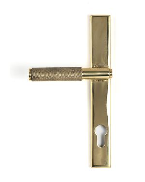 Polished Brass Brompton Slimline Lever Espag. Lock Set