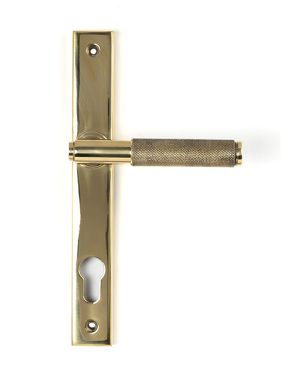 Polished Brass Brompton Slimline Lever Espag. Lock Set