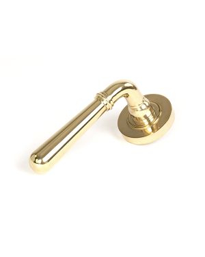 Polished Brass Newbury Lever on Rose Set (Plain)