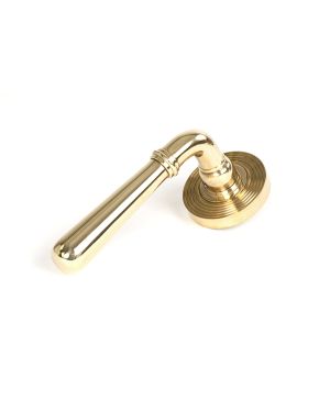 Polished Brass Newbury Lever on Rose Set (Beehive)