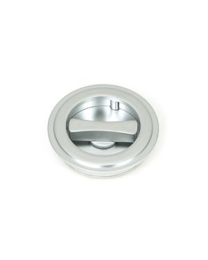Satin Chrome 60mm Art Deco Round Pull - Privacy Set