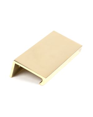 Polished Brass 100mm Plain Edge Pull