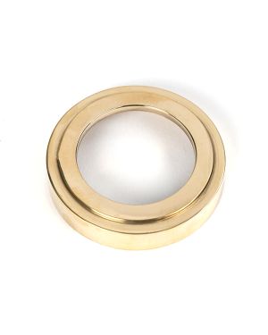 Polished Brass Round Escutcheon (Art Deco)