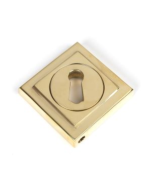 Polished Brass Round Escutcheon (Square)