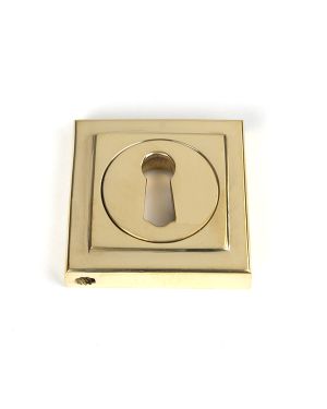 Polished Brass Round Escutcheon (Square)