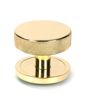 Polished Brass Brompton Centre Door Knob (Plain)