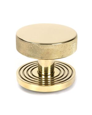 Polished Brass Brompton Centre Door Knob (Beehive)