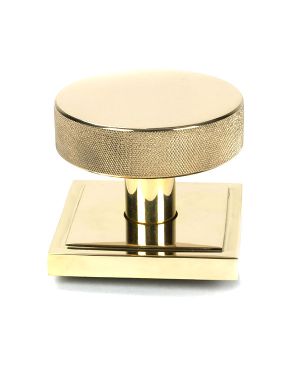 Polished Brass Brompton Centre Door Knob (Square)