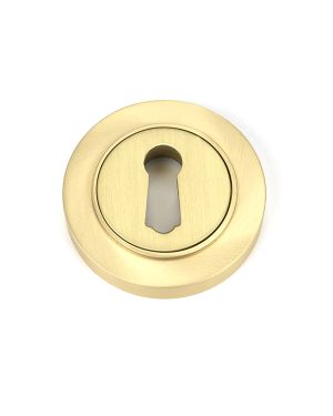 Satin Brass Round Escutcheon (Plain)