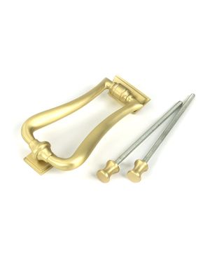 Satin Brass Slimline Art Deco Door Knocker